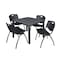 Kee Kee Square Table & Chair Set, Wood, Metal, Plastic Top, Grey TB3636GYBPBK47BK - alternate 1